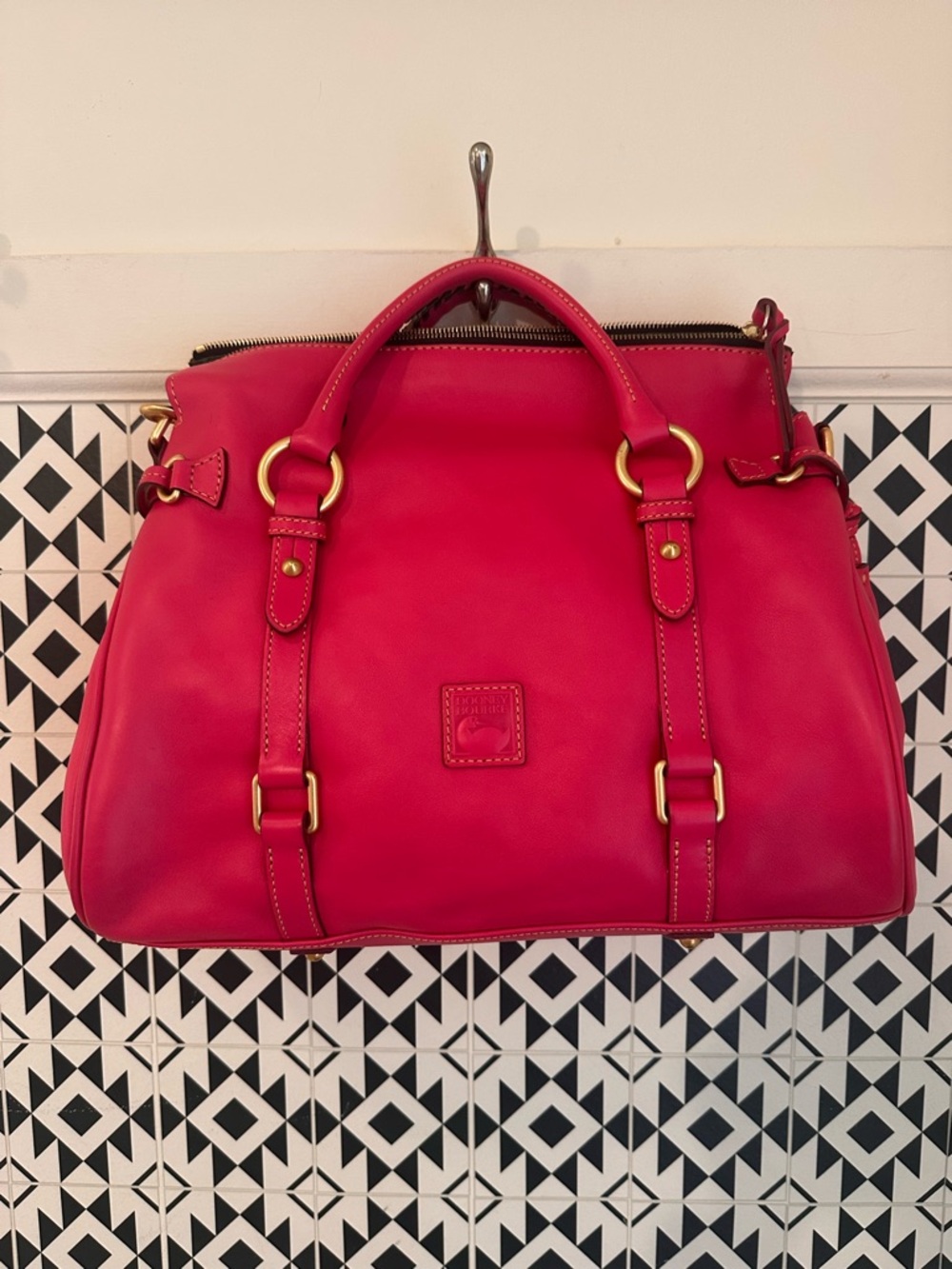 Dooney & Bourke Florentine satchel in fuschia